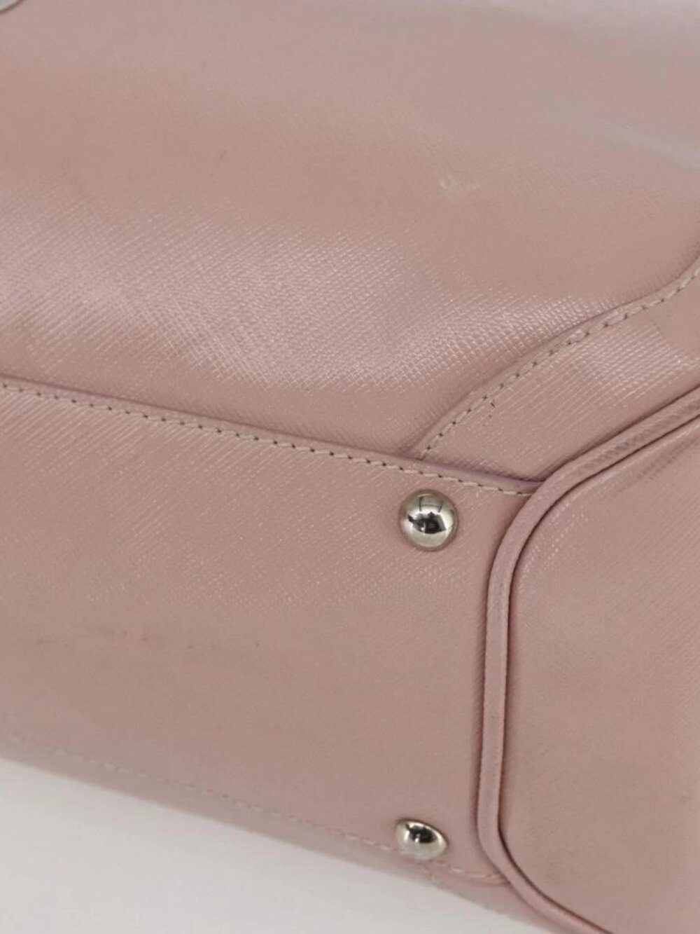 Salvatore Ferragamo Gancini Hand Bag Leather Pink Silver Auth 159143 - Picture 9 of 16